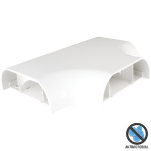 Antimicrobial Radius Dado Trunking Flat Tee White for ACD 3