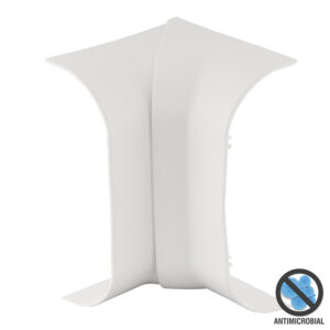Antimicrobial Adjustable Radius Dado Trunking Internal Angle White for ACD 3