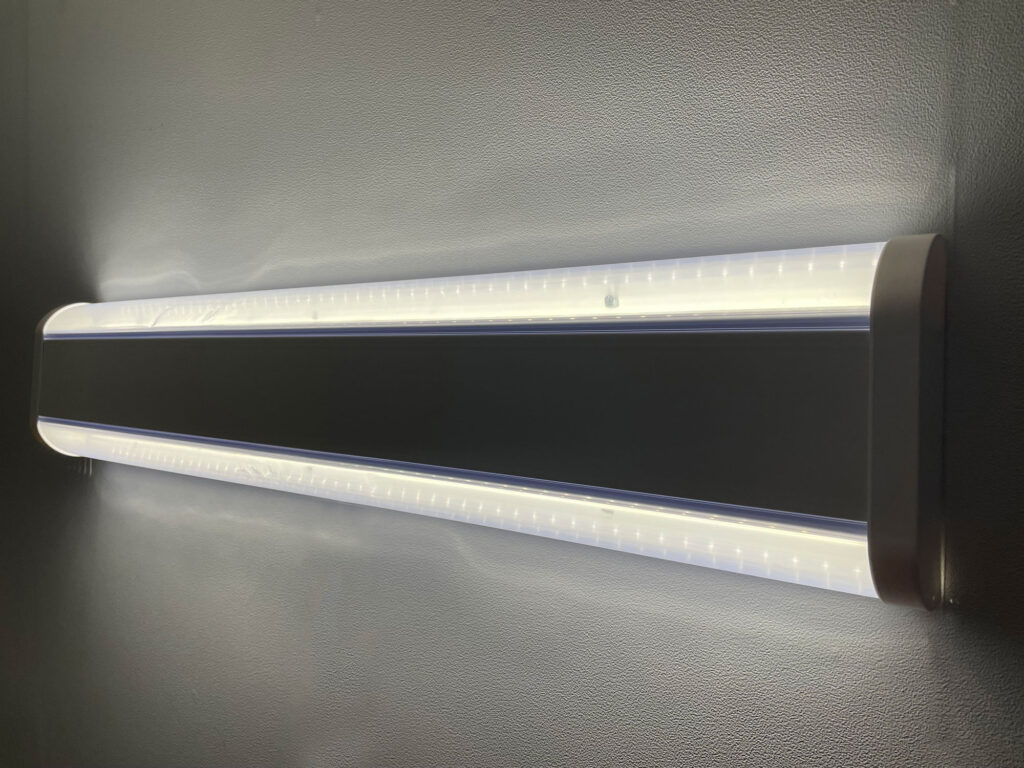 Bed head panel with light