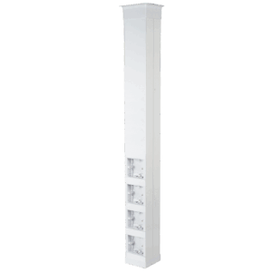3m Double Sided Aluminium Power Pole White