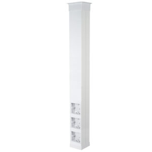 3.6m Double Sided Aluminium Power Pole White