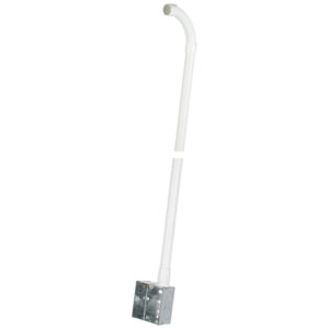 20mm 2m PVCu Hockey Stick c/w 1 Gang Steel Back Box & 90 Degree bend