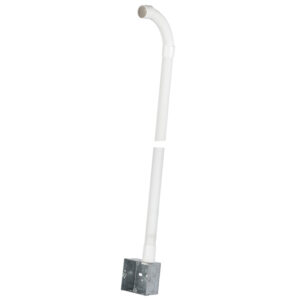 25mm 1.2m PVCu Hockey Stick c/w 1 Gang Steel Back Box & 90 Degree bend