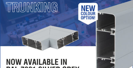 grey aluminium trunking banner