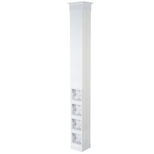 3m Double Sided Aluminium Power Pole White